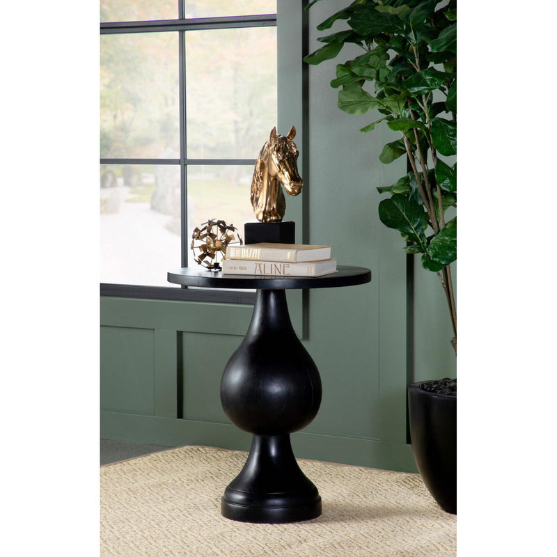 Coaster Furniture Dianella 915108 Round Pedestal Base Accent Side Table - Black Stain IMAGE 2