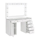Coaster Furniture Acena 931143 7-Drawer Vanity Set with Lighting - White High Gloss IMAGE 3