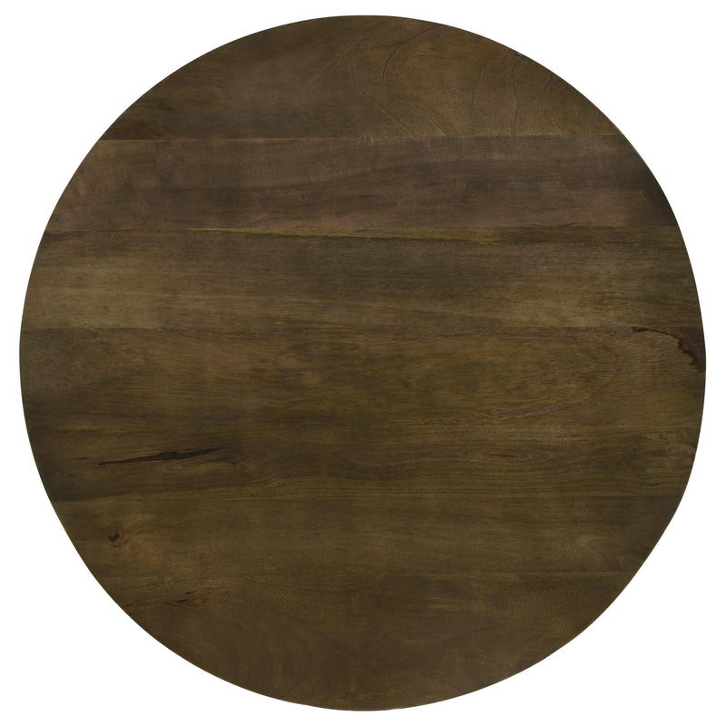 Coaster Furniture Yaritza 935995 Round Mango Wood Coffee Table - Natural and Gunmetal IMAGE 4