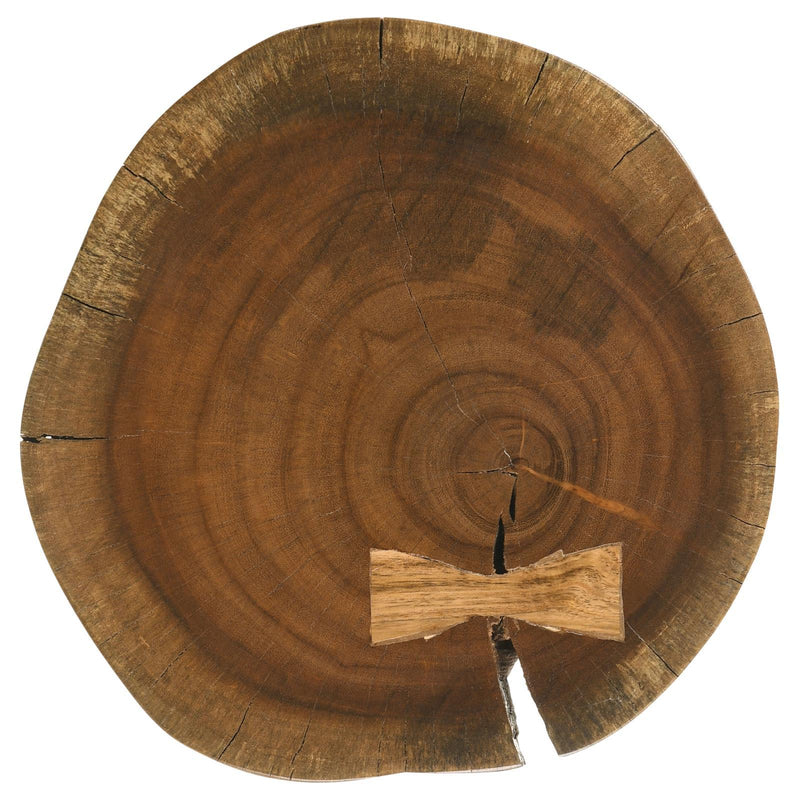 Coaster Furniture Keith 936181 Round Solid Tree Trunk Side Table - Natural and Black IMAGE 2