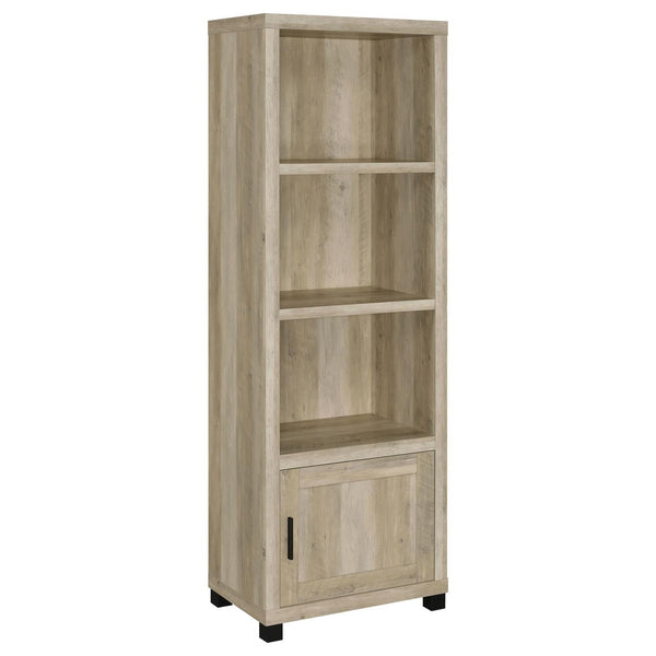 Coaster Furniture Sachin 707746 3-shelf Engineered Wood Media Tower - Distressed Pine IMAGE 1