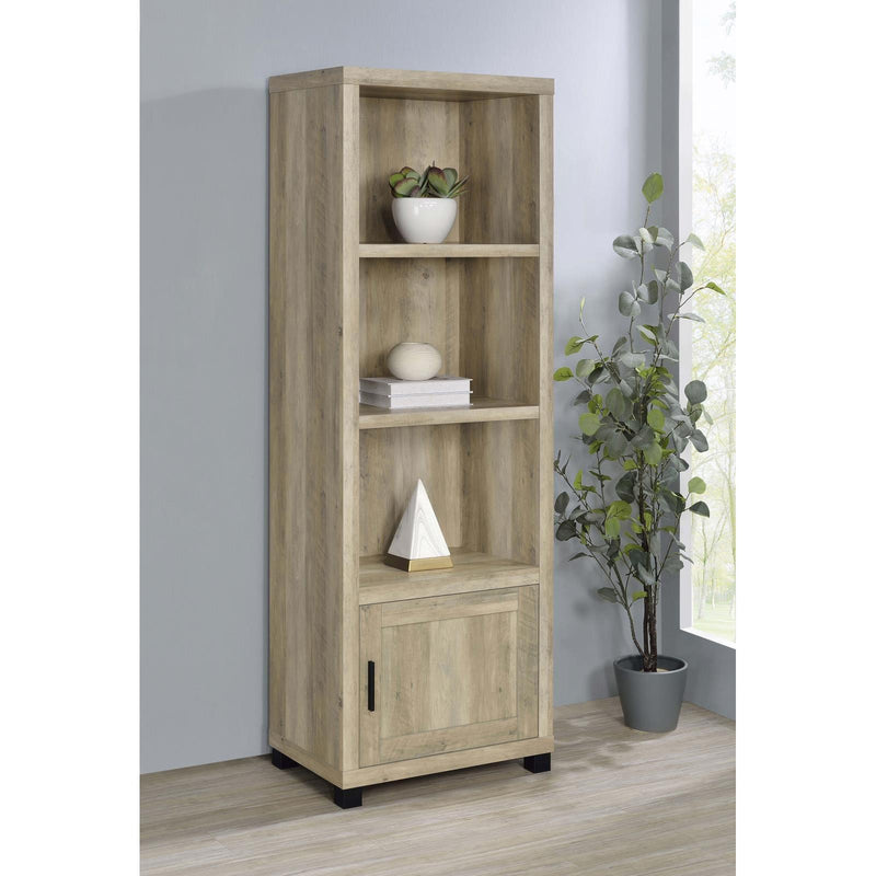 Coaster Furniture Sachin 707746 3-shelf Engineered Wood Media Tower - Distressed Pine IMAGE 2