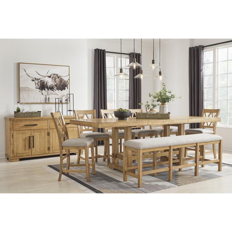  Signature Design by Ashley Havonplane D773-09 XL Counter Upholstered Dining Room Bench IMAGE 9