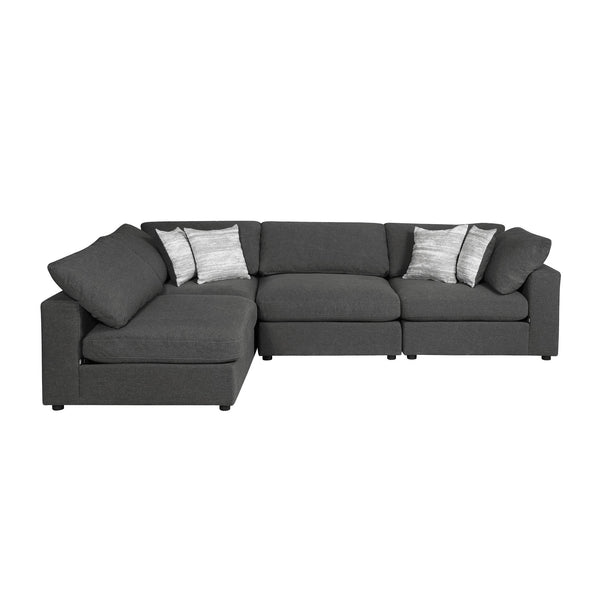 Coaster Furniture Serene 551324-SETA 4 pc Upholstered Modular Sectional - Charcoal IMAGE 1