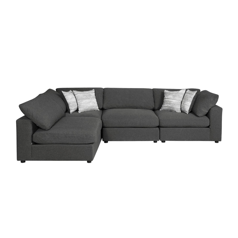 Coaster Furniture Serene 551324-SETA 4 pc Upholstered Modular Sectional - Charcoal IMAGE 1