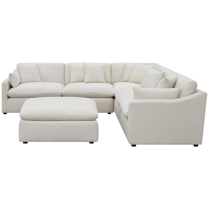 Coaster Furniture Hobson 551451-SET 6 pc Reversible Cushion Modular Sectional - Off-White IMAGE 3