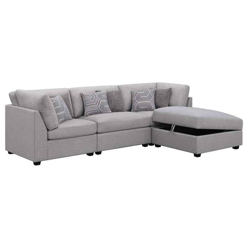 Coaster Furniture Cambria 551511-S4A 4 pc Upholstered Modular Sectional - Grey IMAGE 3