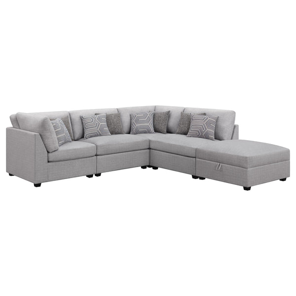 Coaster Furniture Cambria 551511-S5B 5 pc Upholstered Modular Sectional - Grey IMAGE 1