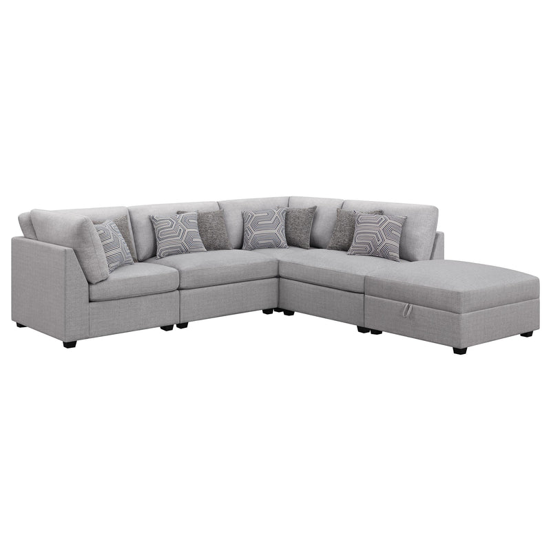 Coaster Furniture Cambria 551511-S5B 5 pc Upholstered Modular Sectional - Grey IMAGE 1