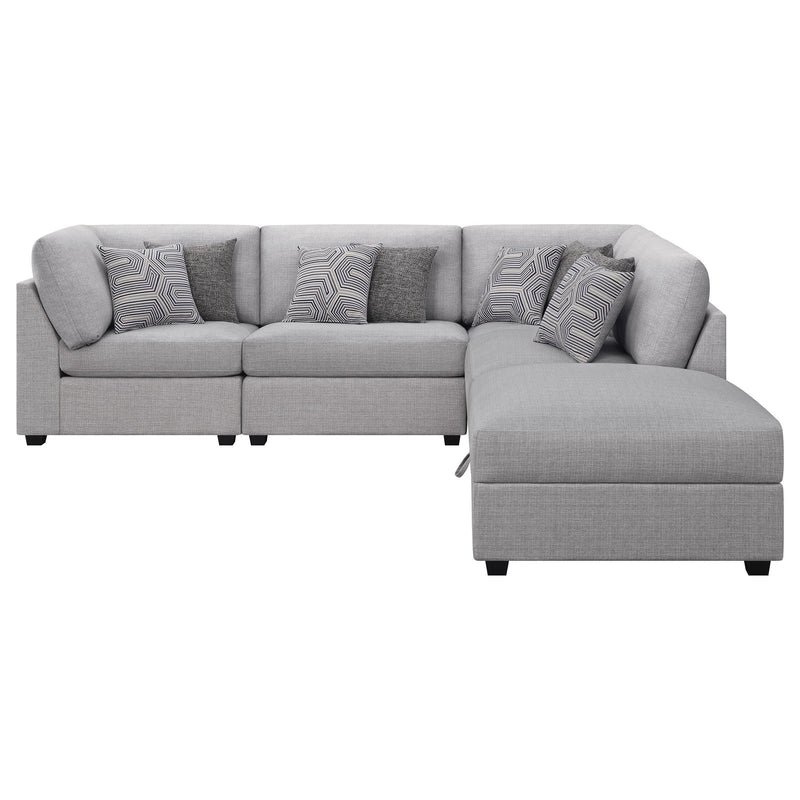 Coaster Furniture Cambria 551511-S5B 5 pc Upholstered Modular Sectional - Grey IMAGE 3