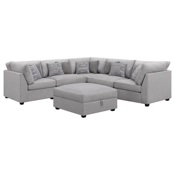 Coaster Furniture Cambria 551511-S6B 6 pc Upholstered Modular Sectional - Grey IMAGE 1