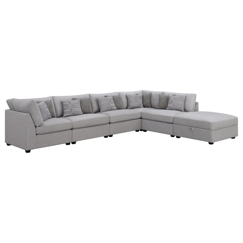 Coaster Furniture Cambria 551511-SET 6 pc Upholstered Modular Sectional - Grey IMAGE 1