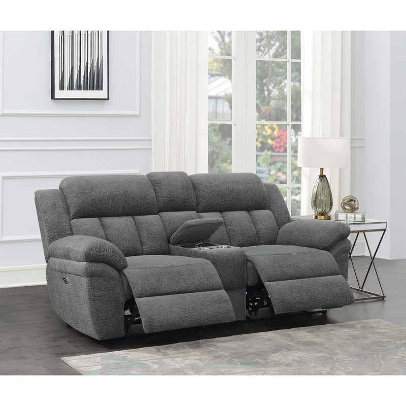 Coaster Furniture Bahrain 609542P Upholstered Power Loveseat - Charcoal IMAGE 2
