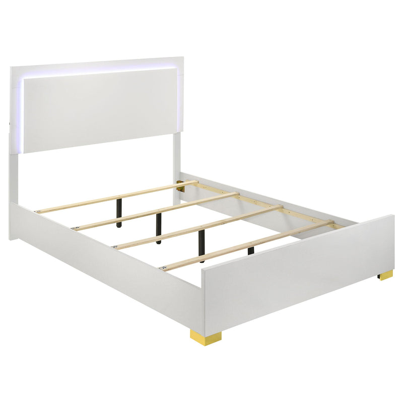 Coaster Furniture Marceline 222931KE Wood Eastern King LED Panel Bed - White IMAGE 4