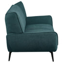 Coaster Furniture Acton 511162 Upholstered Flared Arm Loveseat - Teal Blue IMAGE 8