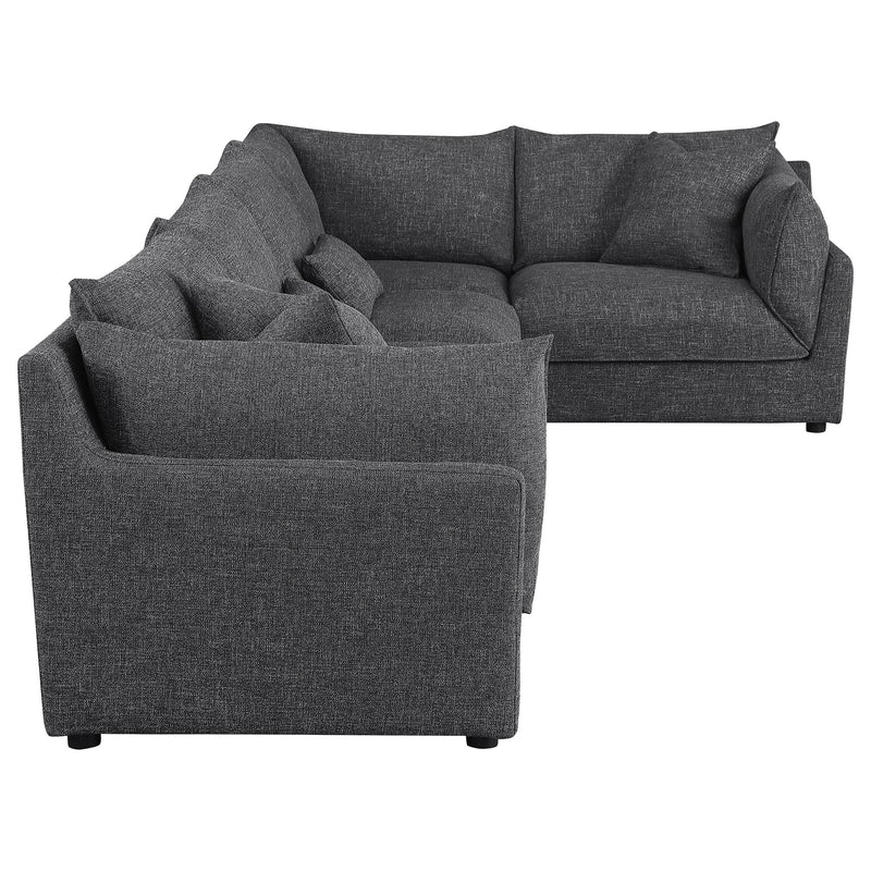 Coaster Furniture Sasha 551681-SETA 5 pc Upholstered Modular Sectional Sofa - Barely Black IMAGE 10