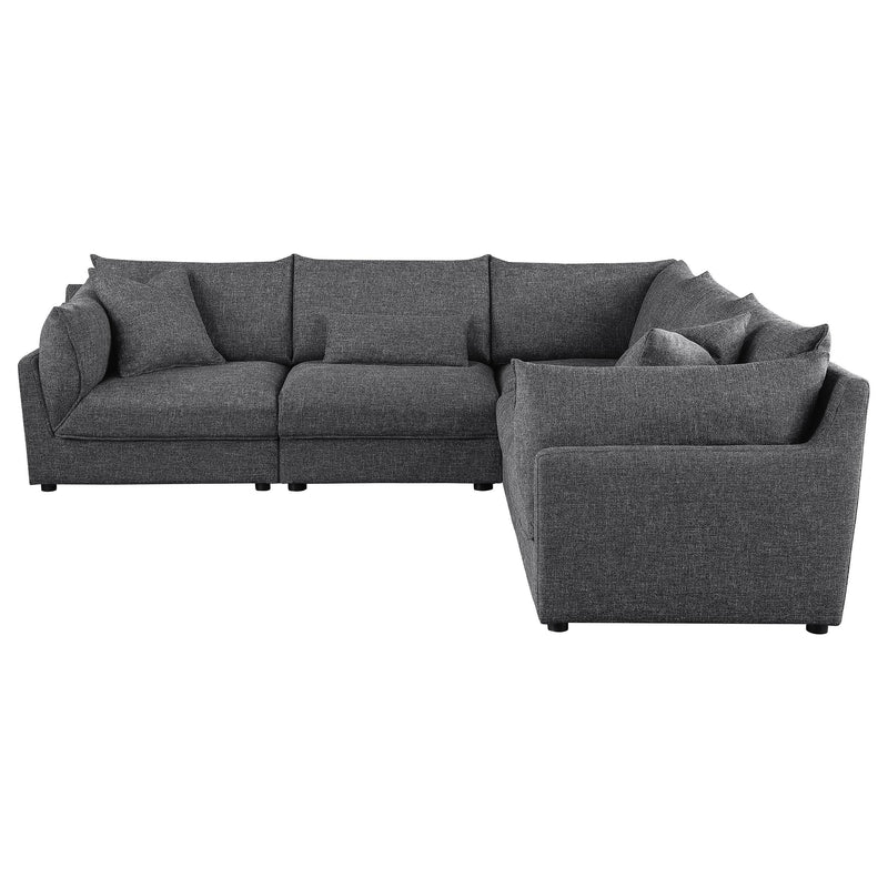 Coaster Furniture Sasha 551681-SETA 5 pc Upholstered Modular Sectional Sofa - Barely Black IMAGE 4