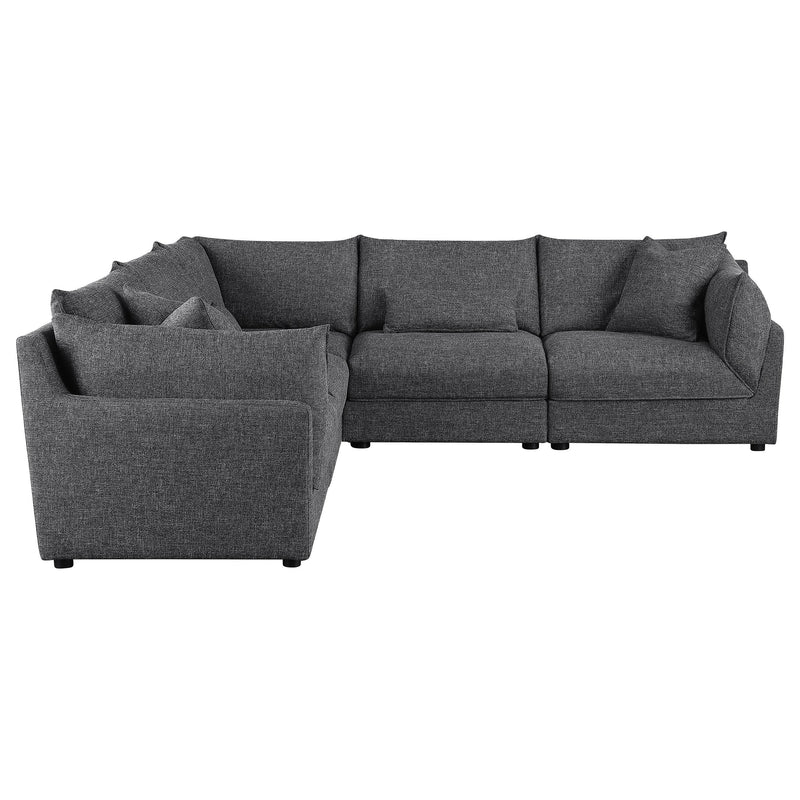 Coaster Furniture Sasha 551681-SETA 5 pc Upholstered Modular Sectional Sofa - Barely Black IMAGE 6
