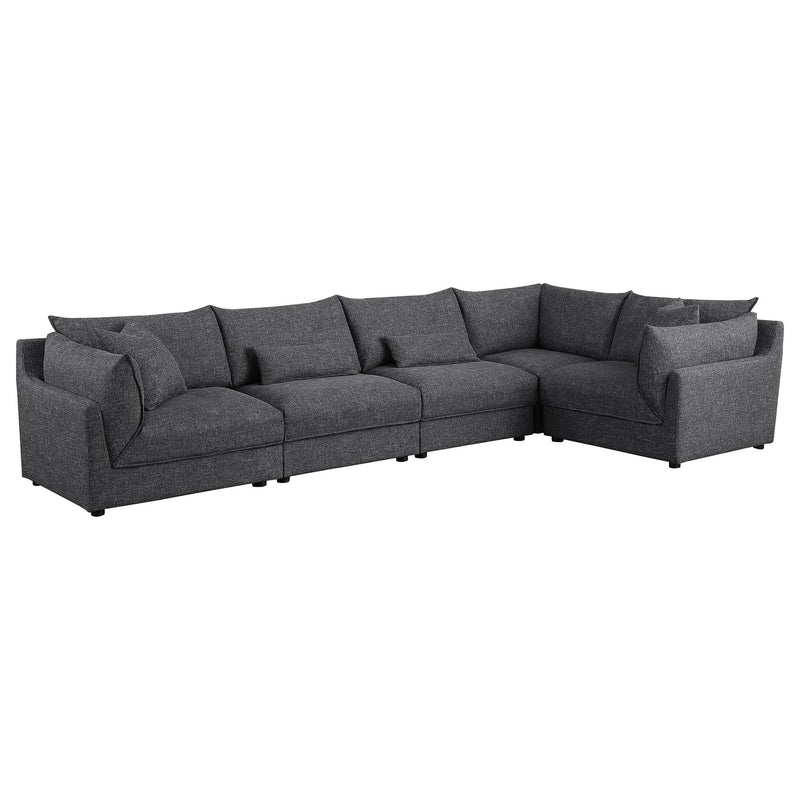 Coaster Furniture Sasha 551681-SETA 5 pc Upholstered Modular Sectional Sofa - Barely Black IMAGE 7