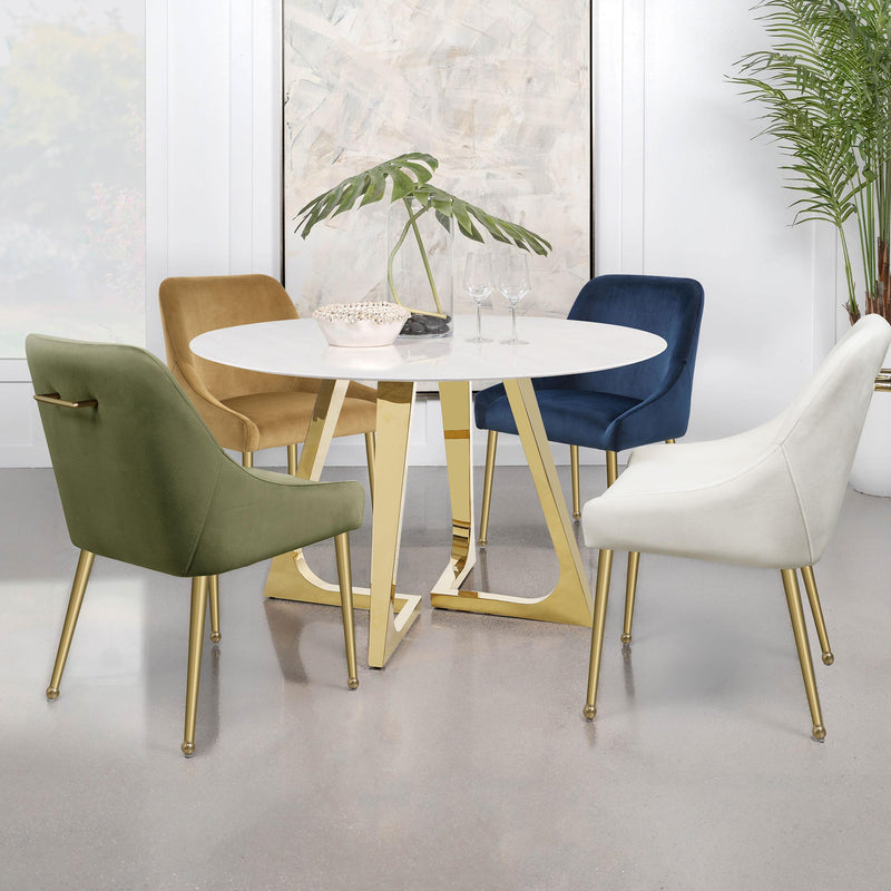 Coaster Furniture Mayette 107572 Upholstered Dining Side Chair - Olive IMAGE 9