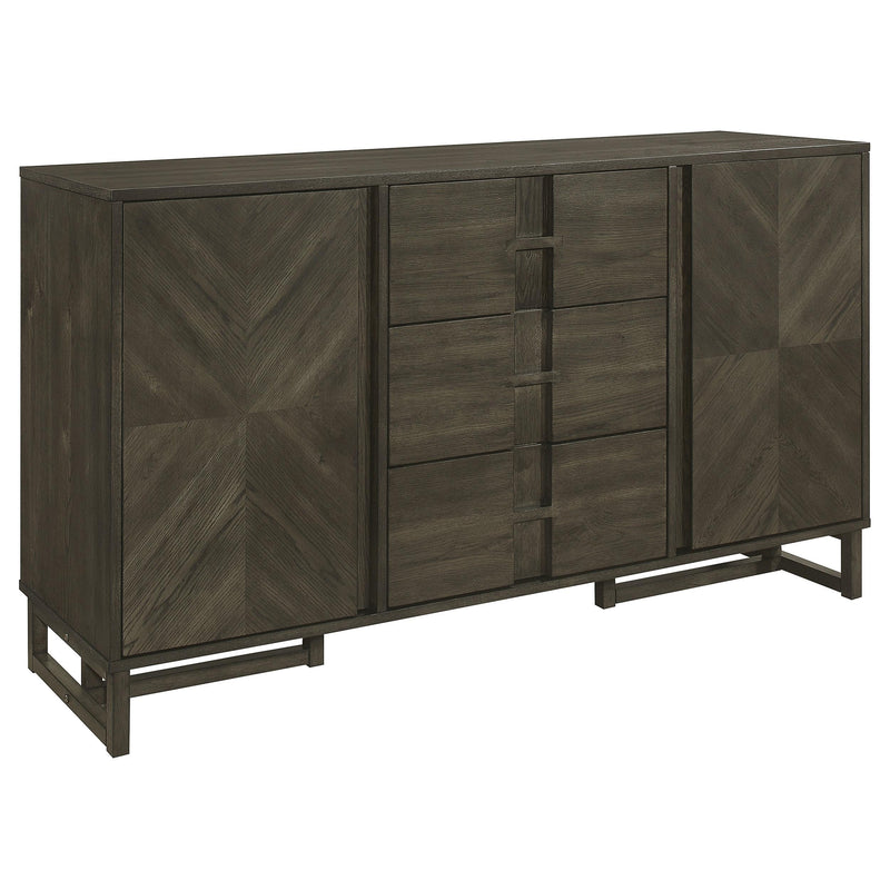 Coaster Furniture Kelly 107965 3-Drawer Storage Dining Sideboard Buffet - Dark Grey IMAGE 1