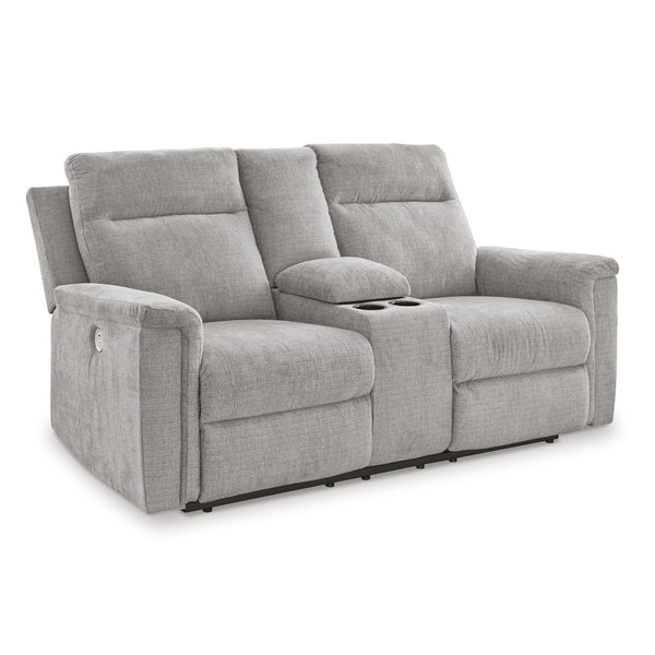  Signature Design by Ashley Barnsana 3320196C Double Reclining Power Loveseat with Console IMAGE 1