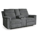  Signature Design by Ashley Barnsana 3320296C Double Reclining Power Loveseat with Console IMAGE 1