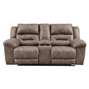  Signature Design by Ashley Stoneland 3990596C Double Reclining Power Loveseat with Console IMAGE 1