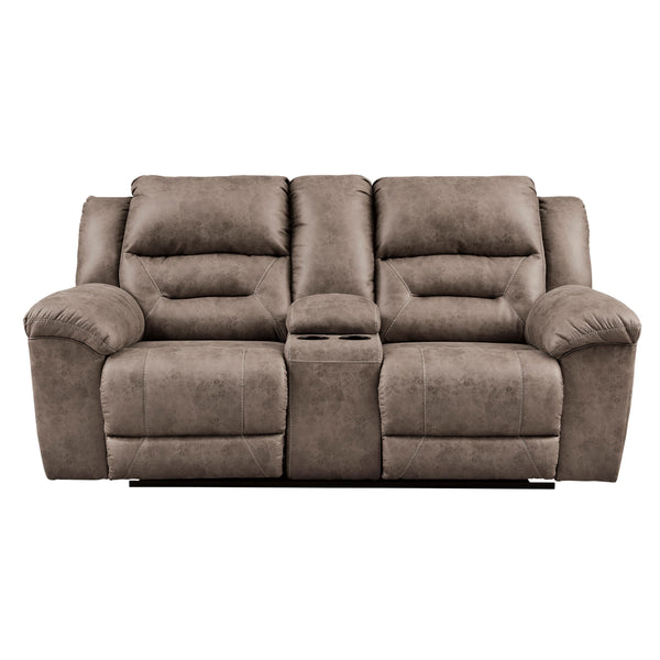  Signature Design by Ashley Stoneland 3990596C Double Reclining Power Loveseat with Console IMAGE 1
