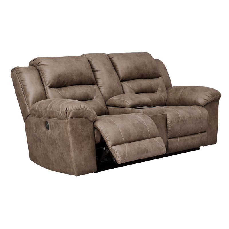  Signature Design by Ashley Stoneland 3990596C Double Reclining Power Loveseat with Console IMAGE 2
