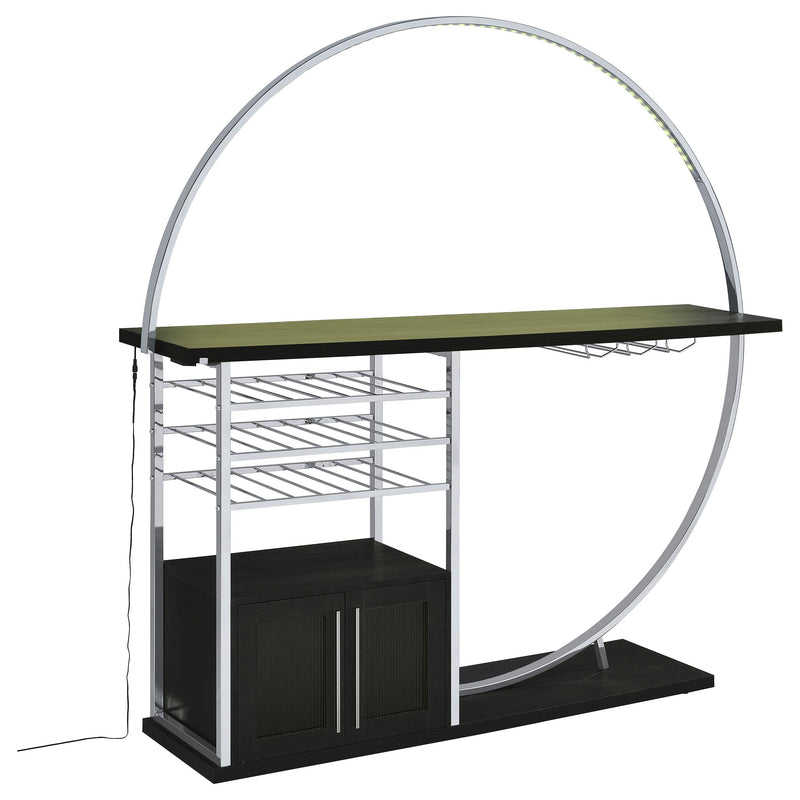Coaster Furniture Risley 182799 2-door Circular LED Home Bar Cabinet - Dark Charcoal IMAGE 11