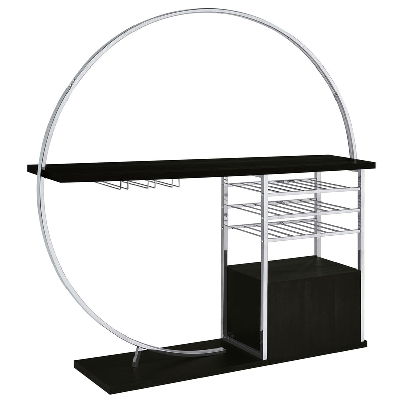 Coaster Furniture Risley 182799 2-door Circular LED Home Bar Cabinet - Dark Charcoal IMAGE 5