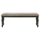 Coaster Furniture Bridget 108223 Fabric Upholstered Dining Bench - Stone and Charcoal IMAGE 3