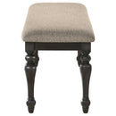 Coaster Furniture Bridget 108223 Fabric Upholstered Dining Bench - Stone and Charcoal IMAGE 4