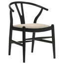 Coaster Furniture Crestmont 108482 Wood Wishbone Dining Side Chair - Black IMAGE 1