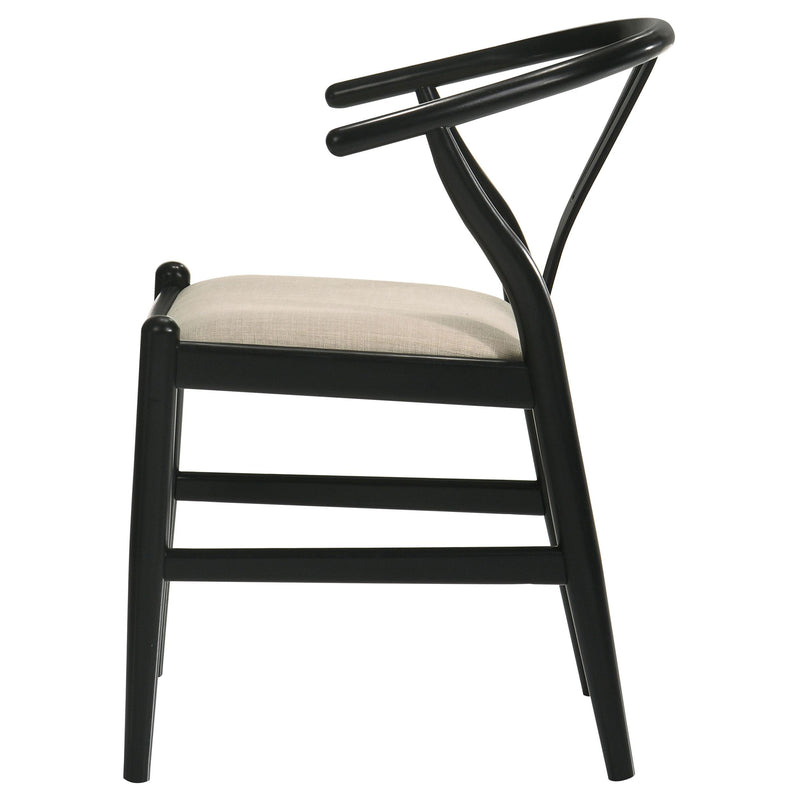 Coaster Furniture Crestmont 108482 Wood Wishbone Dining Side Chair - Black IMAGE 5