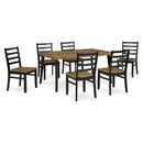  Signature Design by Ashley Blondon D413-425 Rectangular Dining Room Table Set IMAGE 1