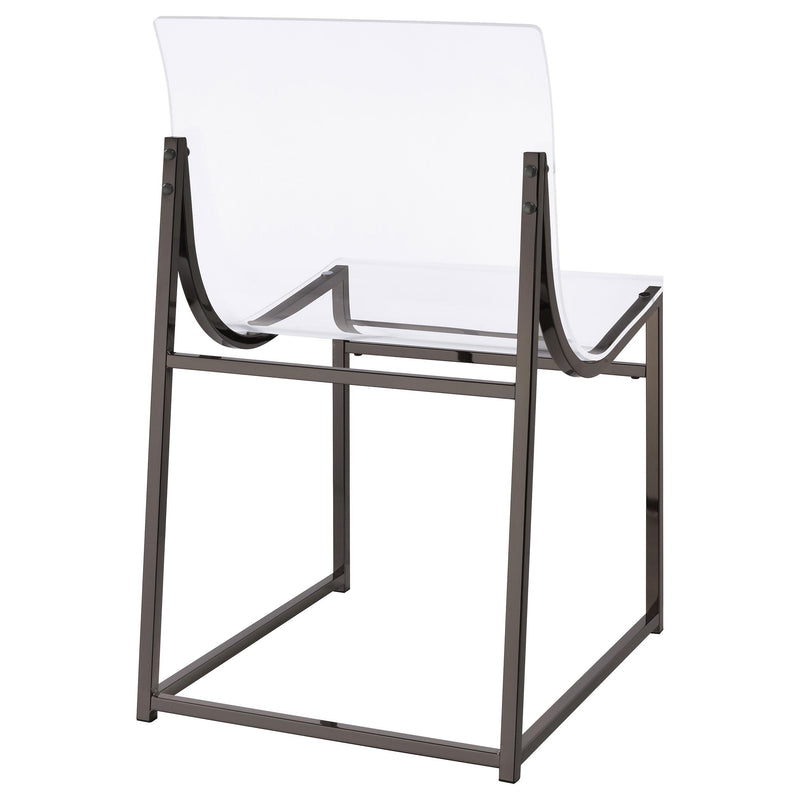 Coaster Furniture Adino 121142 Acrylic Dining Side Chair - Black Nickel IMAGE 8