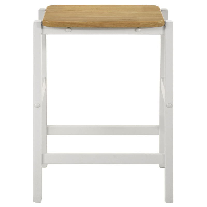Coaster Furniture Edgeworth 122247 ood Backless Counter Stool - White IMAGE 3