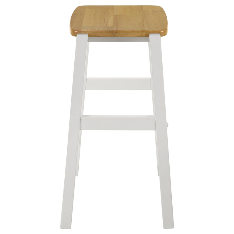 Coaster Furniture Edgeworth 122247 ood Backless Counter Stool - White IMAGE 4