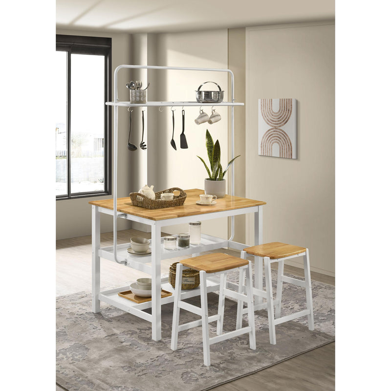 Coaster Furniture Edgeworth 122247 ood Backless Counter Stool - White IMAGE 5