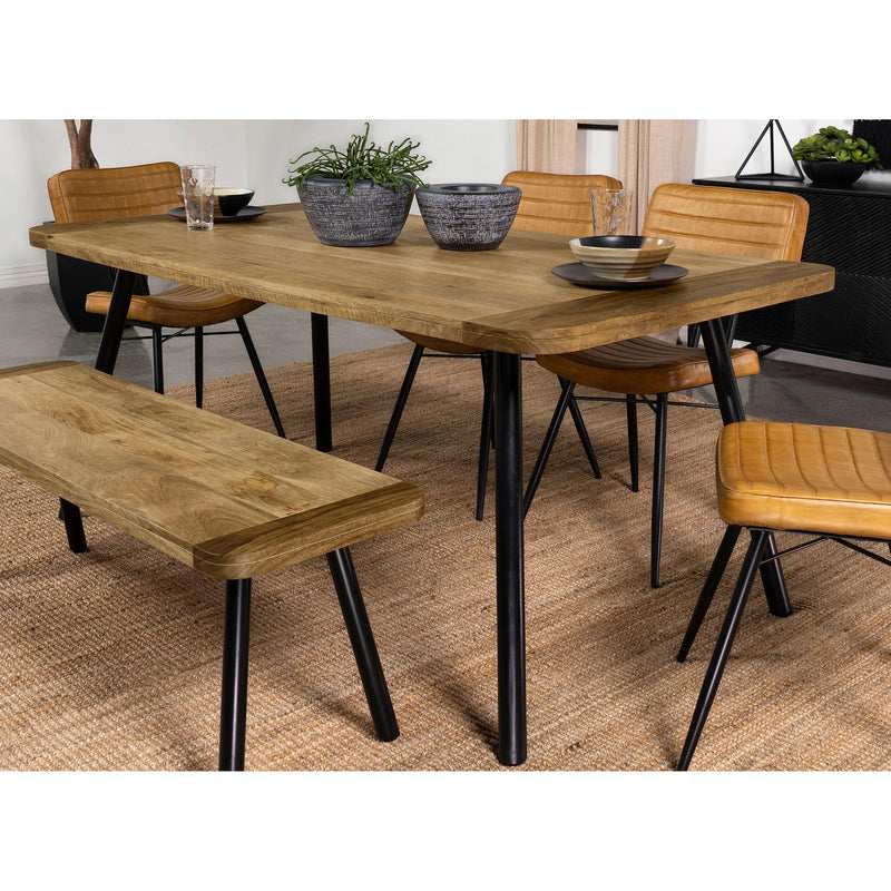 Coaster Furniture Maverick 123041 70-inch Solid Wood Dining Table - Natural Mango IMAGE 2
