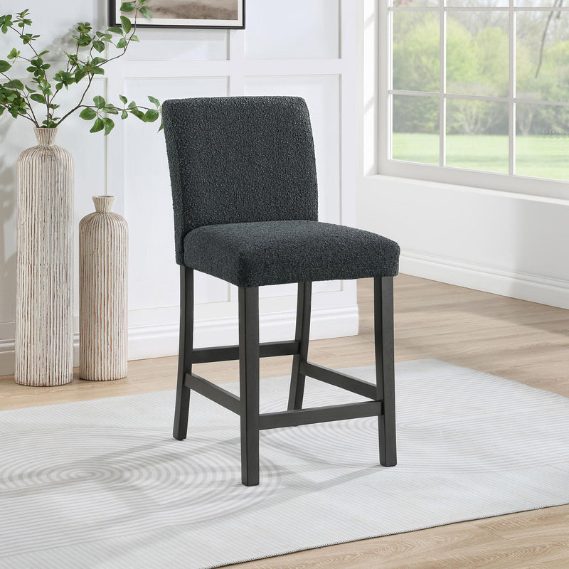 Coaster Furniture Alba 123139 Boucle Upholstered Counter Chair - Black IMAGE 2