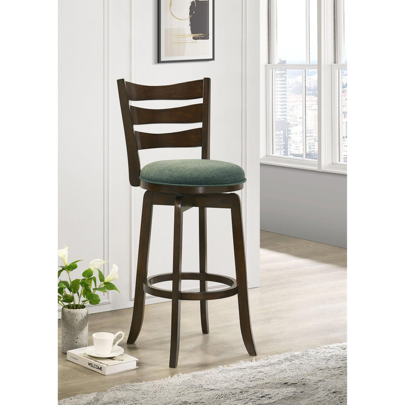 Coaster Furniture Murphy 181379 Wood Pub Height Swivel Bar Chair - Hunter Green IMAGE 2