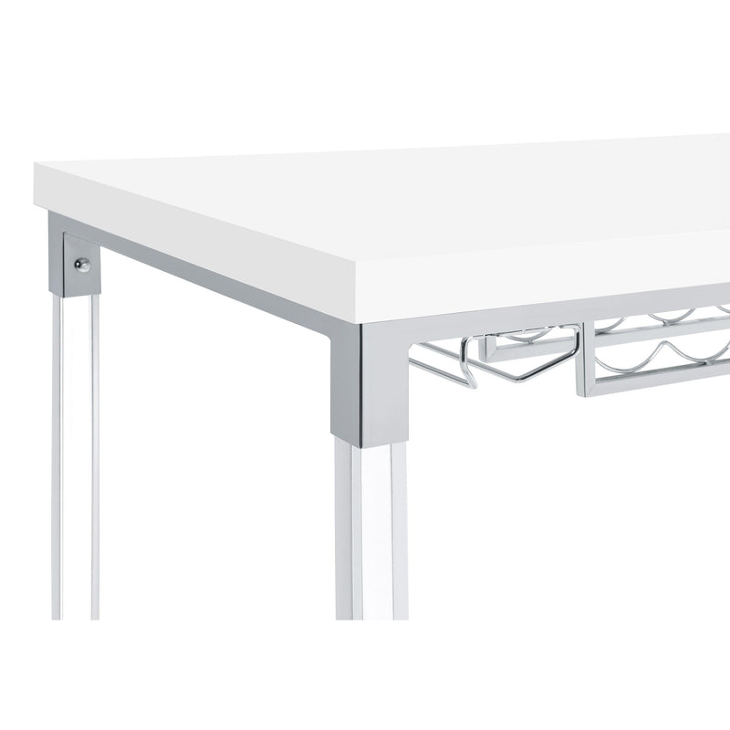 Coaster Furniture Norcrest 182101 47-inch Acrylic Leg Bar Table - White High Gloss IMAGE 11