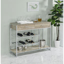 Coaster Furniture Melrose 182275 2-Drawer Home Bar Storage with Wine Rack - Grey IMAGE 2