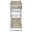 Coaster Furniture Melrose 182275 2-Drawer Home Bar Storage with Wine Rack - Grey IMAGE 5