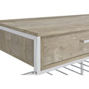 Coaster Furniture Melrose 182275 2-Drawer Home Bar Storage with Wine Rack - Grey IMAGE 9