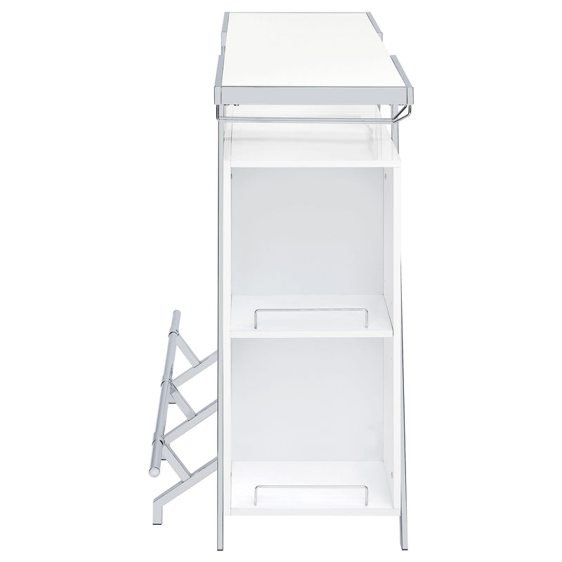 Coaster Furniture Araceli 182355 Freestanding LED Home Bar Cabinet - White High Gloss IMAGE 12