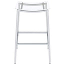Coaster Furniture Jovani 182359 Acrylic Backless Bar Stool - Chrome IMAGE 2